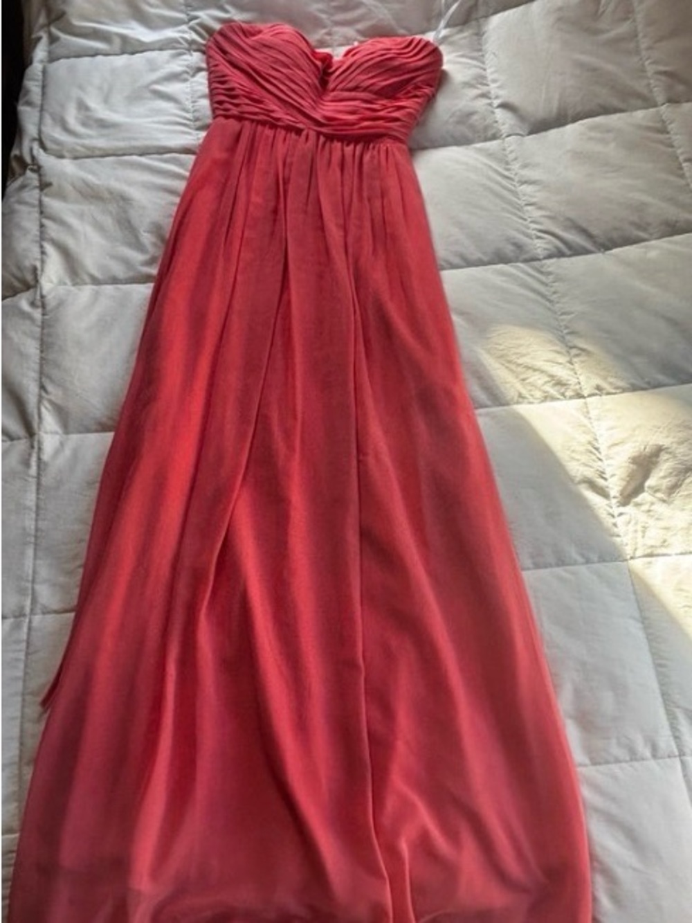 Elegant Strapless Red Evening Dress